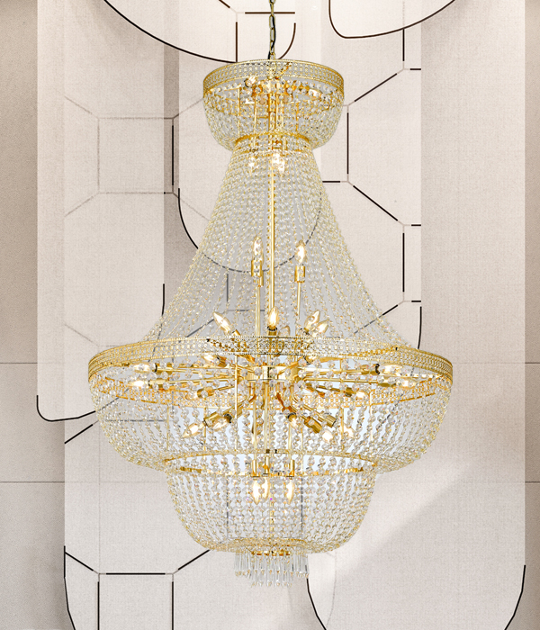 W 메리어드 33등 샹들리에 크리스탈펜던트 (1000파이)