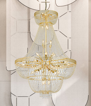 W 메리어드 33등 샹들리에 크리스탈펜던트 (1000파이)