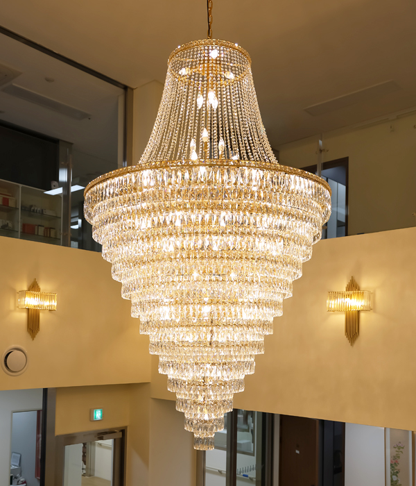 W 리프 75등 로비조명 크리스탈조명 대형샹들리에 크리스탈샹들리에