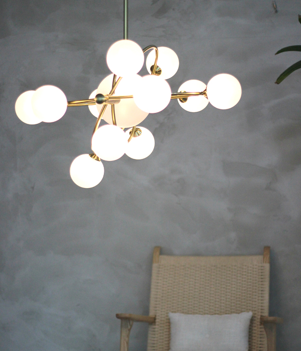 W 갤럭시 12등 인테리어거실등, 식탁등 (전구포함)