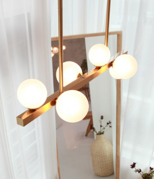 코아 7등 인테리어 식탁등, LED 식탁조명 (브론즈)