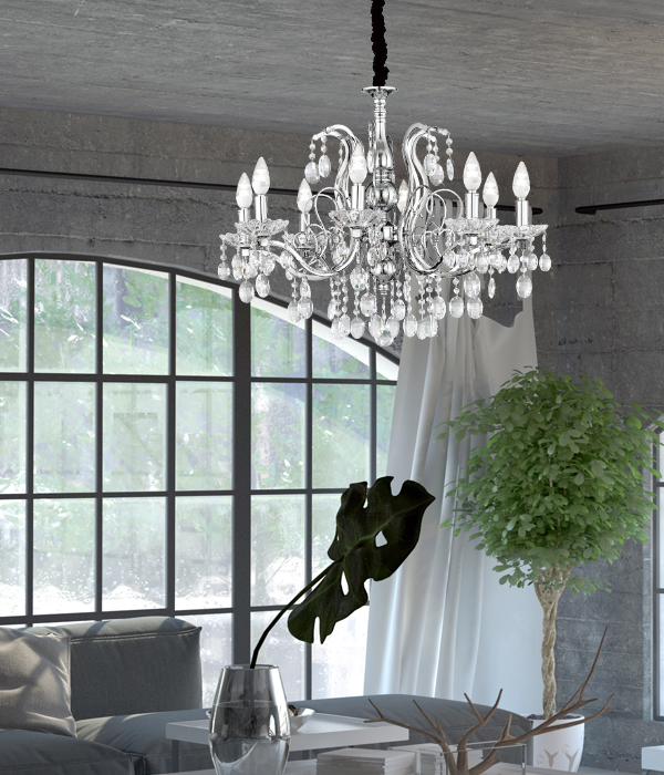 W 플로트 8등 LED식탁등 크리스탈식탁등