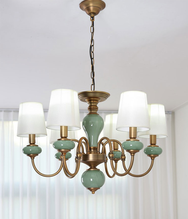 W 비브라 6등 도자기 LED식탁등 식탁전등