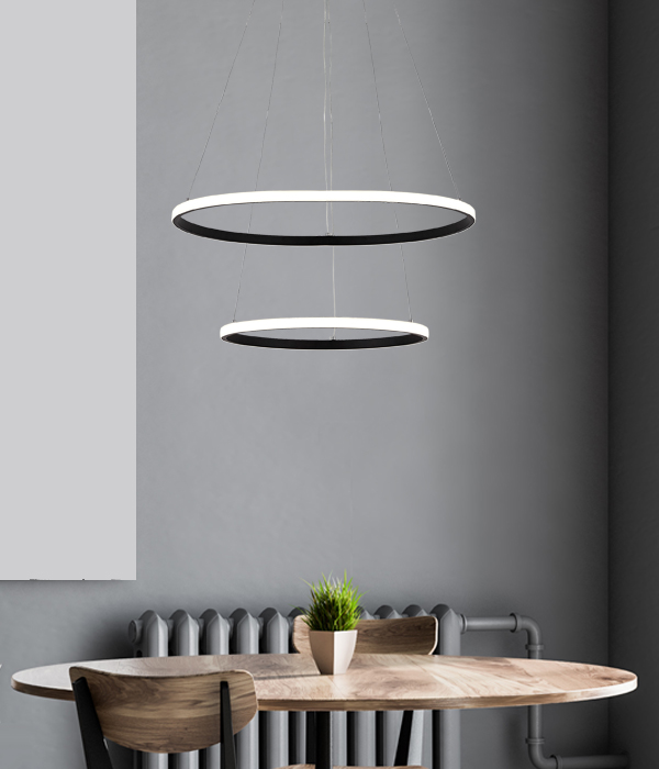 W 프롤 2단 펜던트 식탁조명(골드,화이트,블랙)