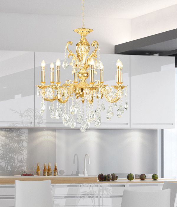 W 루카 8등 펜던트조명 샹들리에 식탁등