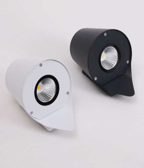 브리앙 COB 5W 외부 벽등 외부 무드등 / 화이트, 블랙