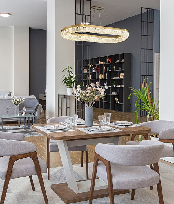 W 비스로 크리스탈 펜던트 식탁조명 LED 40W