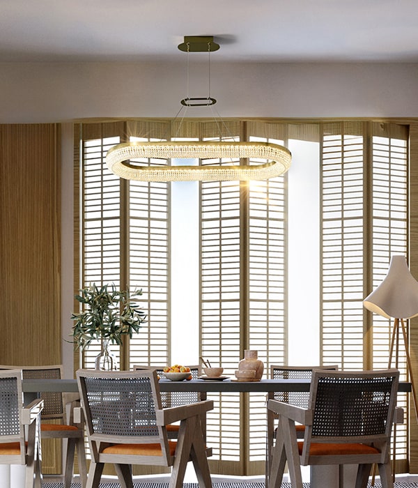 W 비스로 크리스탈 펜던트 식탁조명 LED 40W