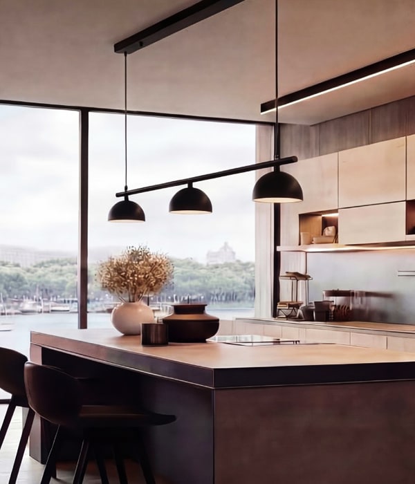 스티노 LED 펜던트 식탁조명 3등 30W 화이트 블랙