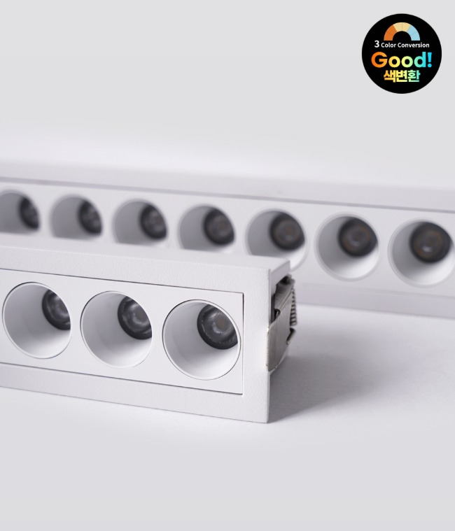 세비아 삼색변환 사각 멀티 매입등 5구/10구/15구