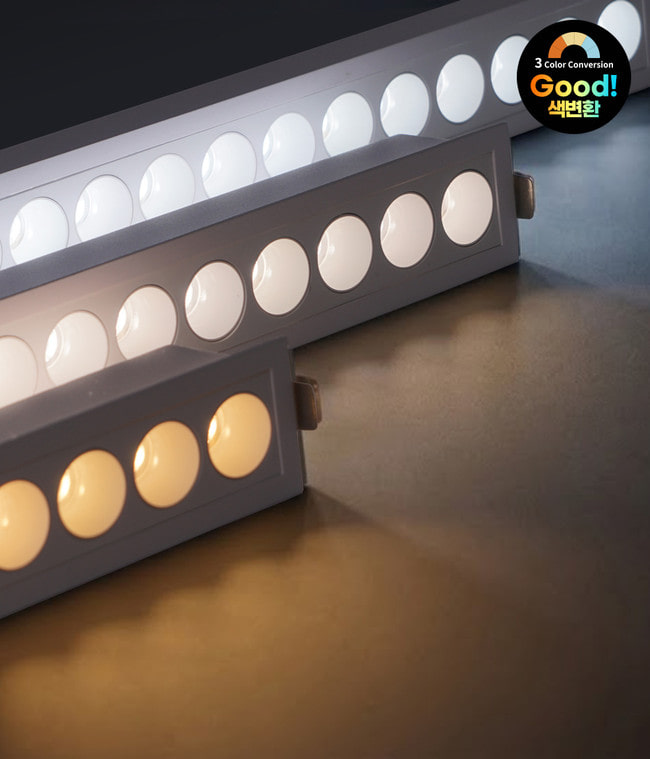 세비아 삼색변환 사각 멀티 매입등 5구/10구/15구